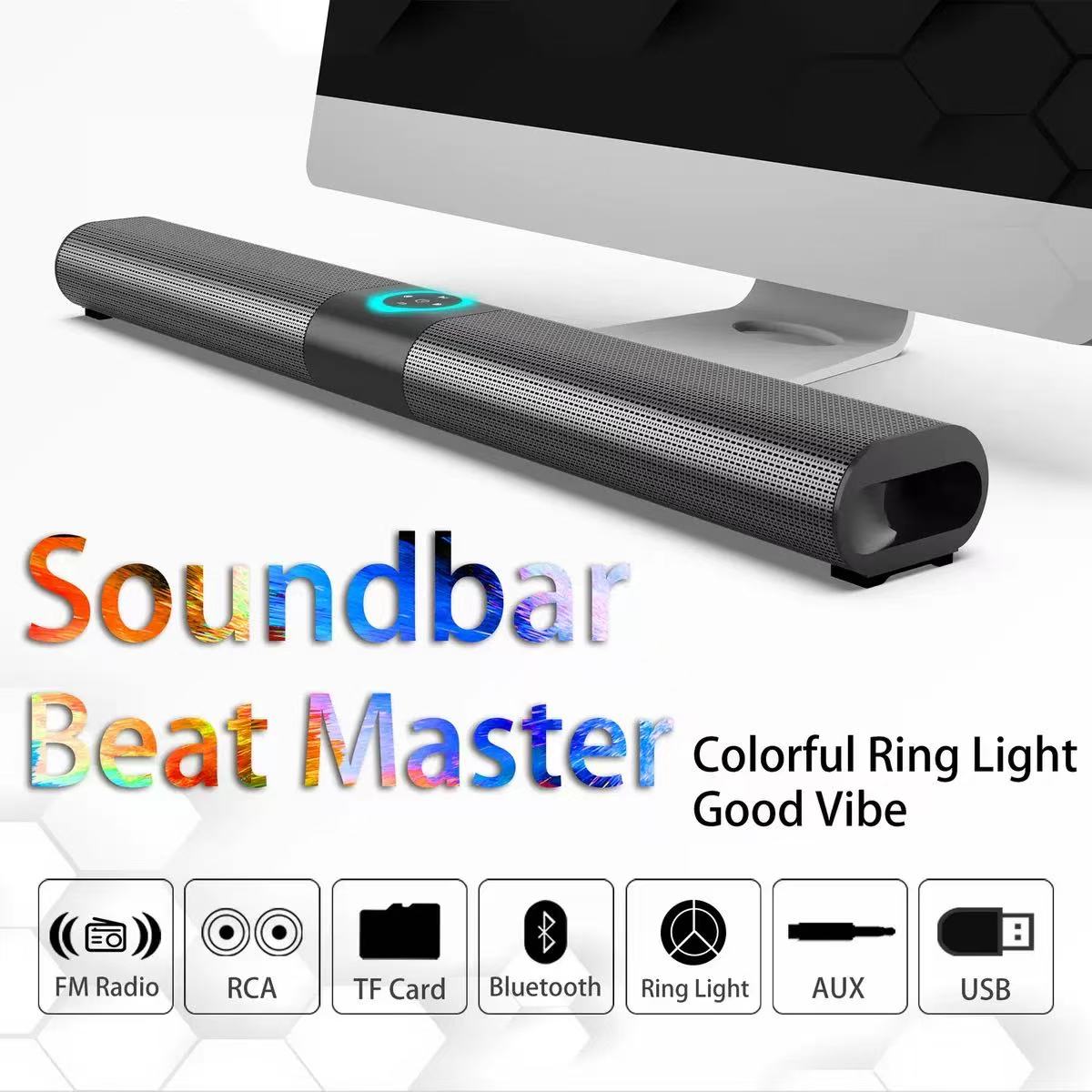 Home Cinema Wall Lights - Caixa de Som Bluetooth Sem Fio