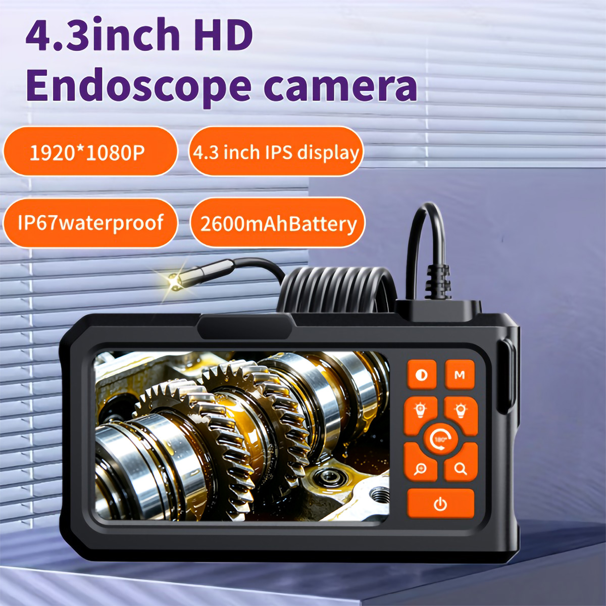 Home Cinema Hd - Câmera Endoscópica Industrial com Tela IPS