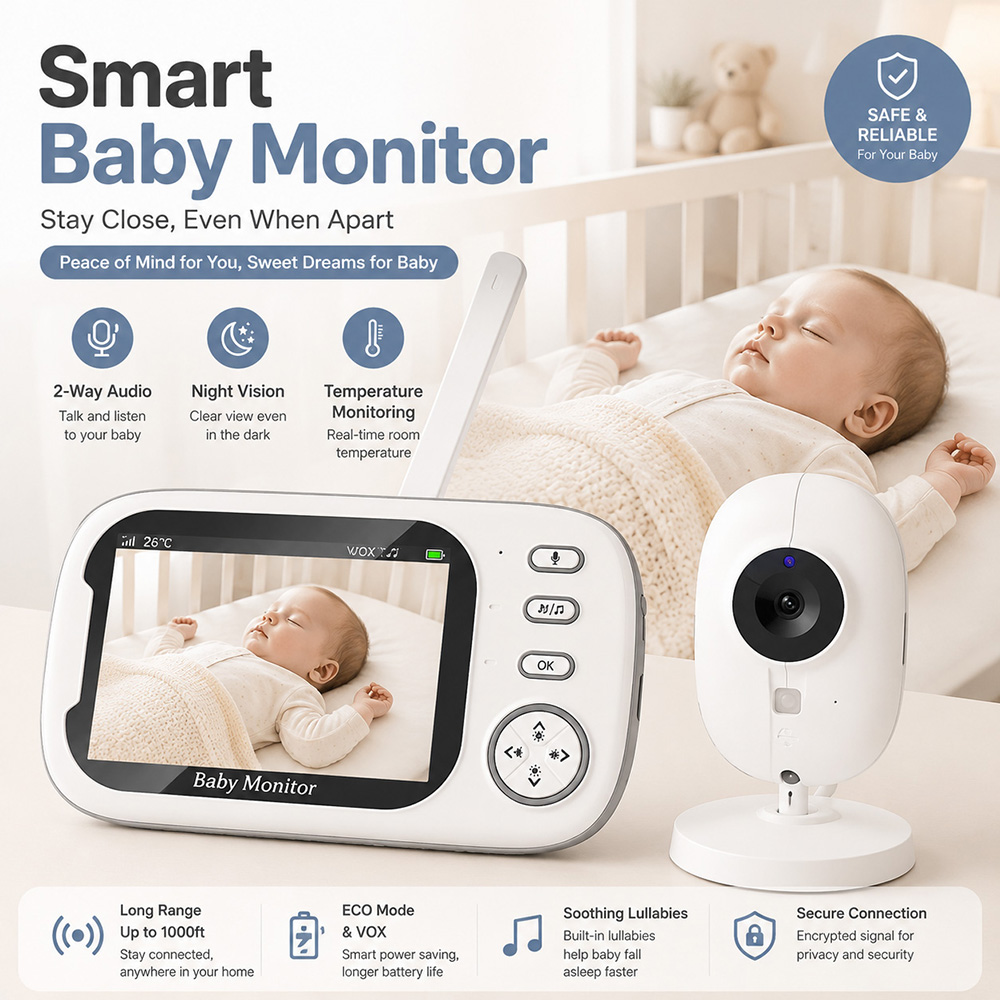Home Cinema Wireless - Monitor de Bebê de 3,5 polegadas