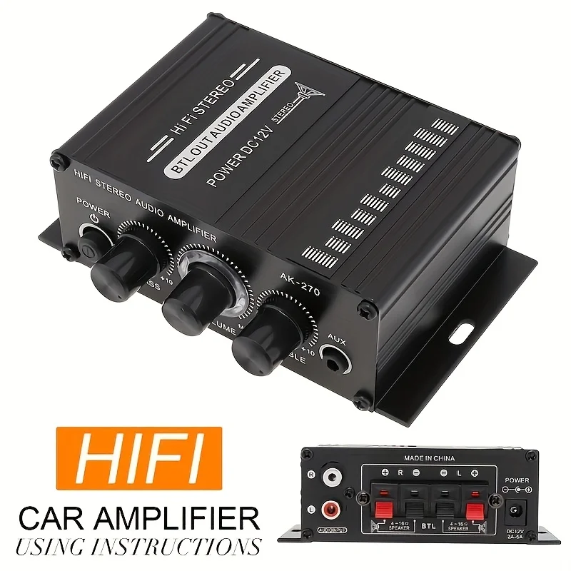 Genius Home Cinema - Amplificador de Potência Mini AK-270 400W