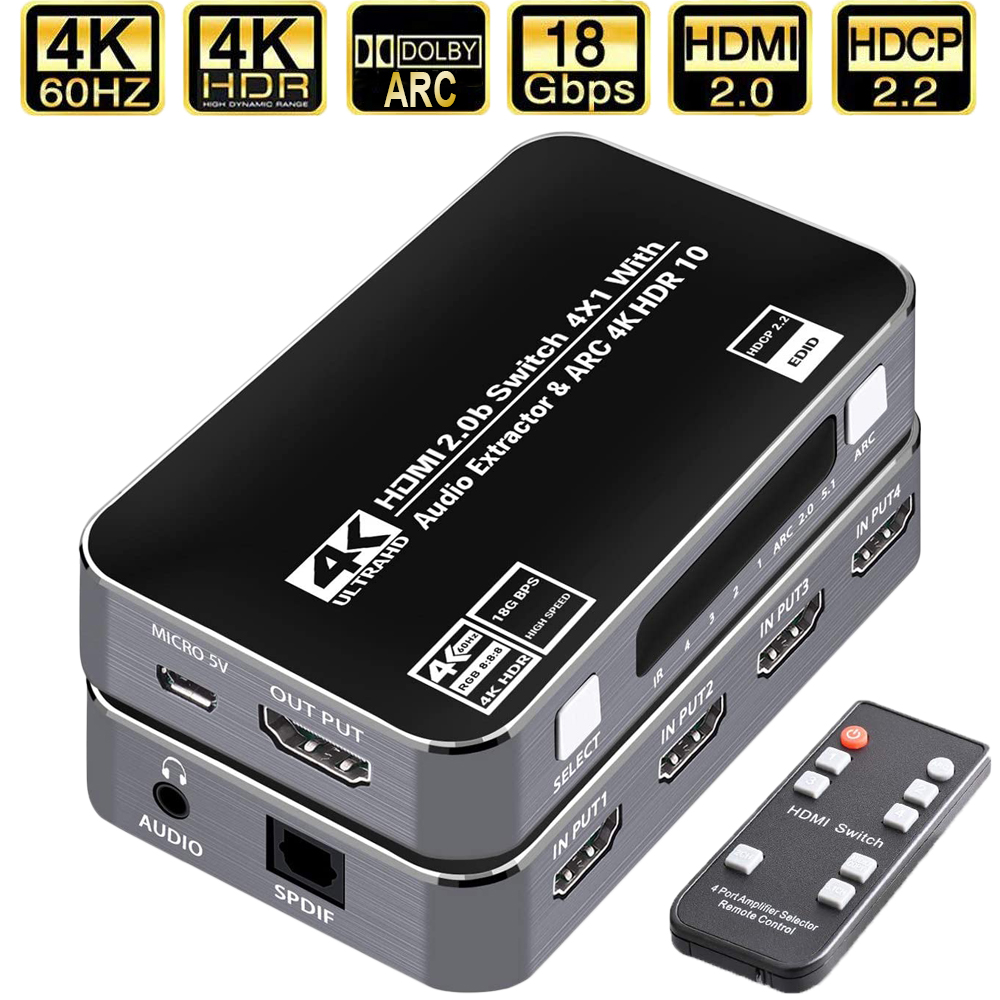 Home Cinema Apple - Switch HDMI 4K 60Hz com Extrator