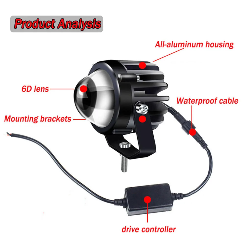 Projetor de motocicleta luz la - Projector Lamp Replacement avaliação e preço