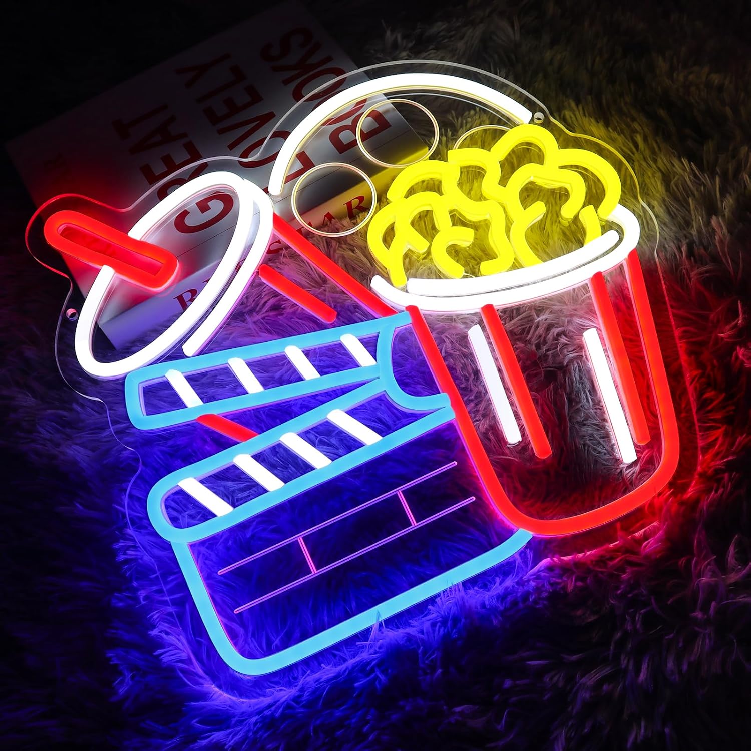 Luminária de Parede LED Neon U - Home Cinema Wall Lights avaliação e preço