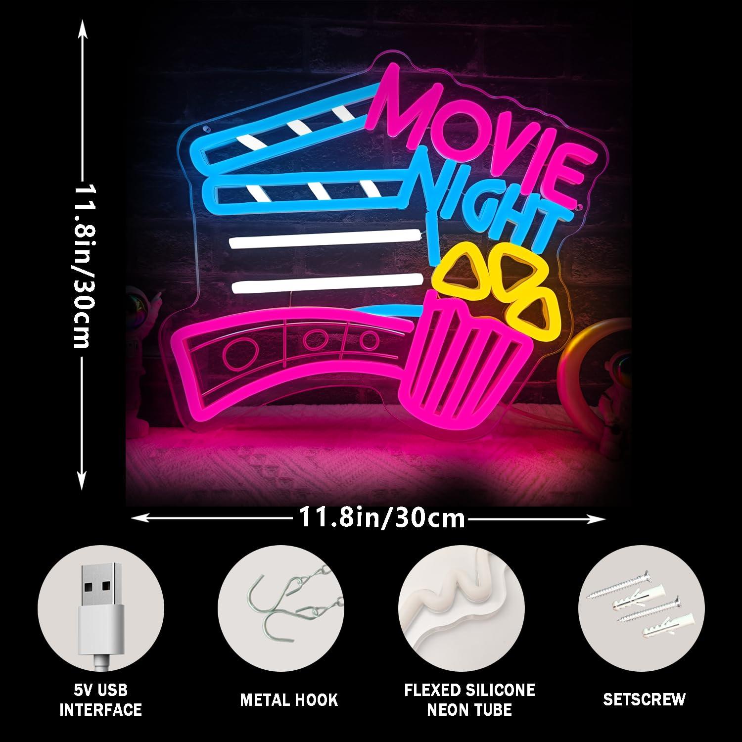 Letreiro Neon para Noite de Ci - Home Cinema Wall Lights avaliação e preço