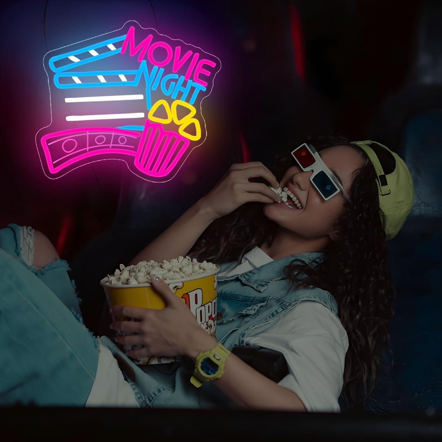 Letreiro Neon para Noite de Ci - Home Cinema Wall Lights avaliação e preço