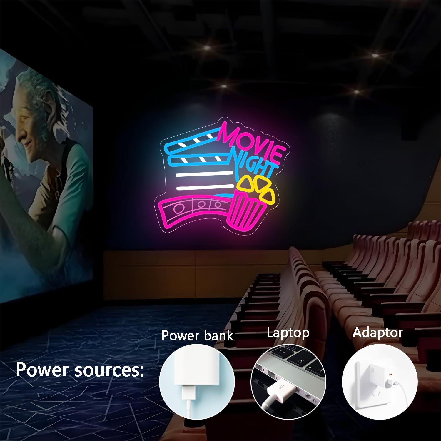 Letreiro Neon para Noite de Ci - Home Cinema Wall Lights avaliação e preço