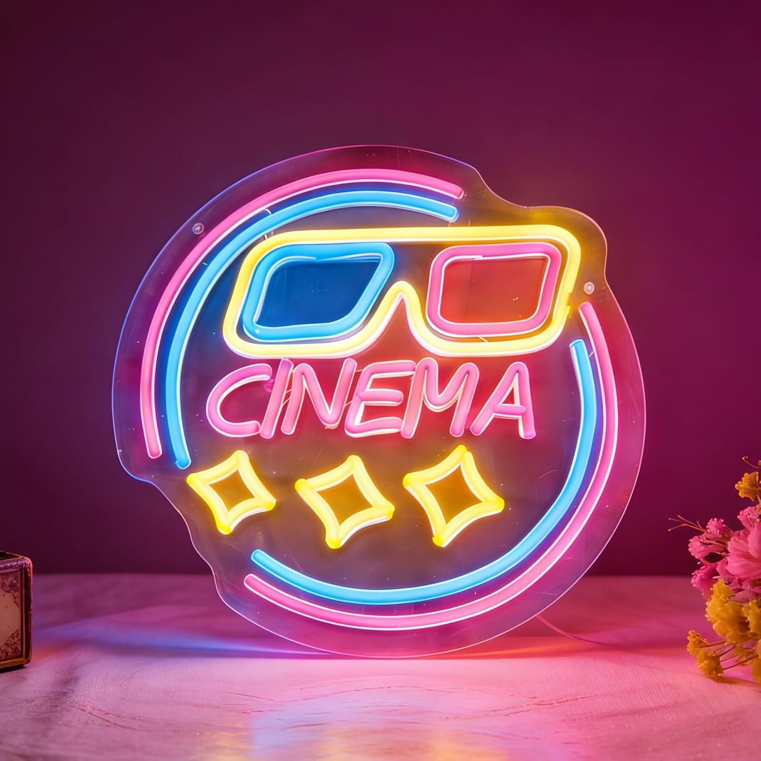 Letreiro Neon de Cinema com LE - Home Cinema Wall Lights avaliação e preço