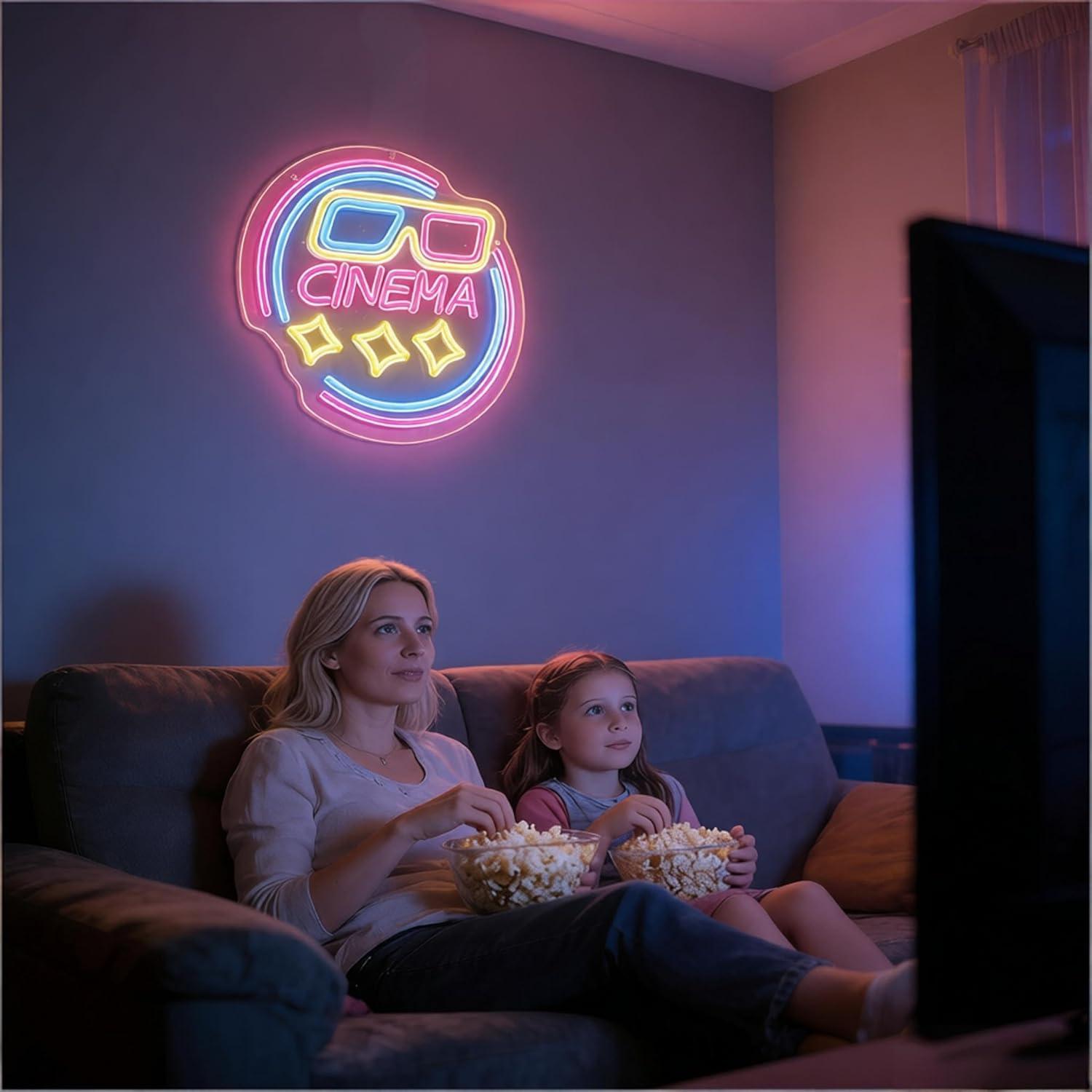 Letreiro Neon de Cinema com LE - Home Cinema Wall Lights avaliação e preço