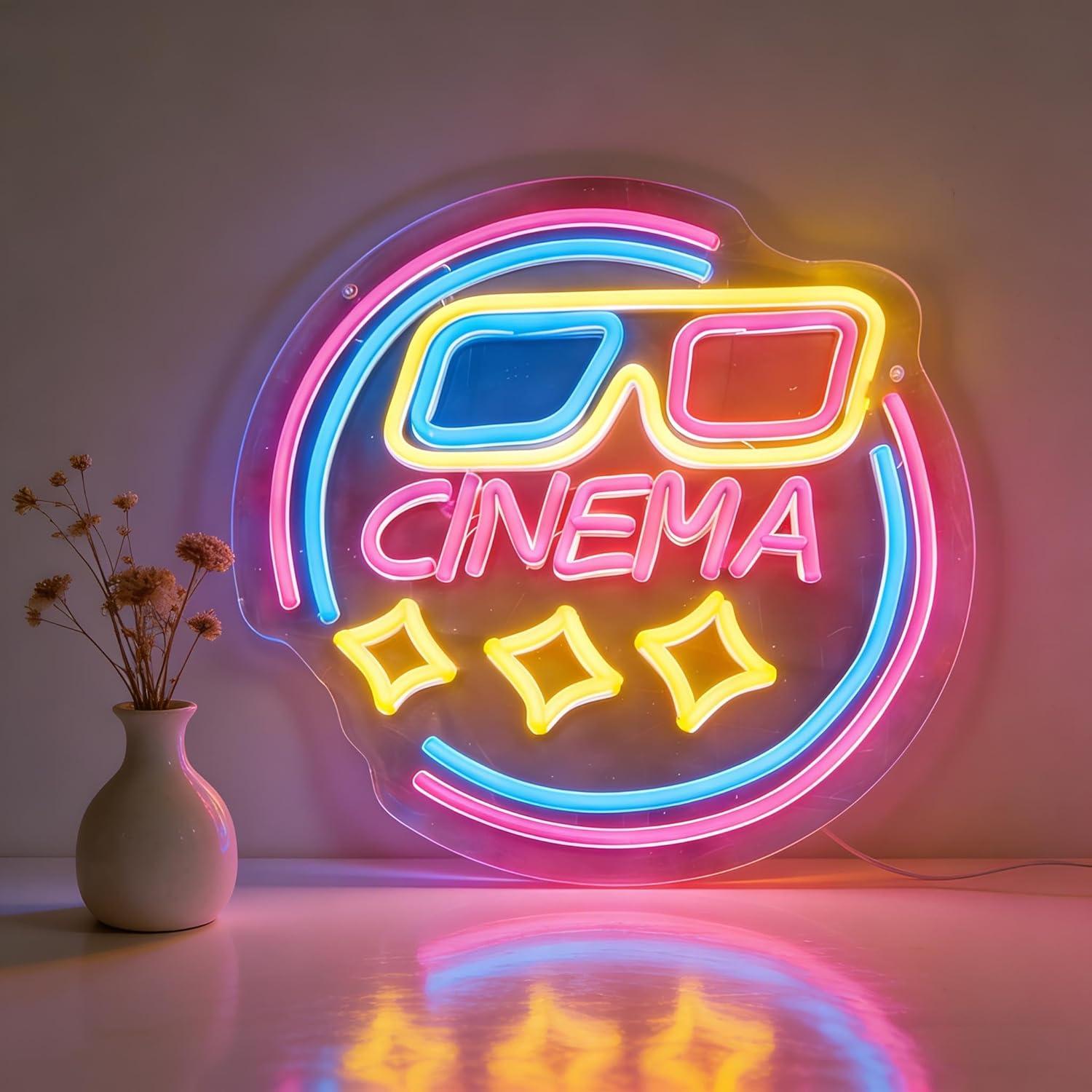 Letreiro Neon de Cinema com LE - Home Cinema Wall Lights avaliação e preço