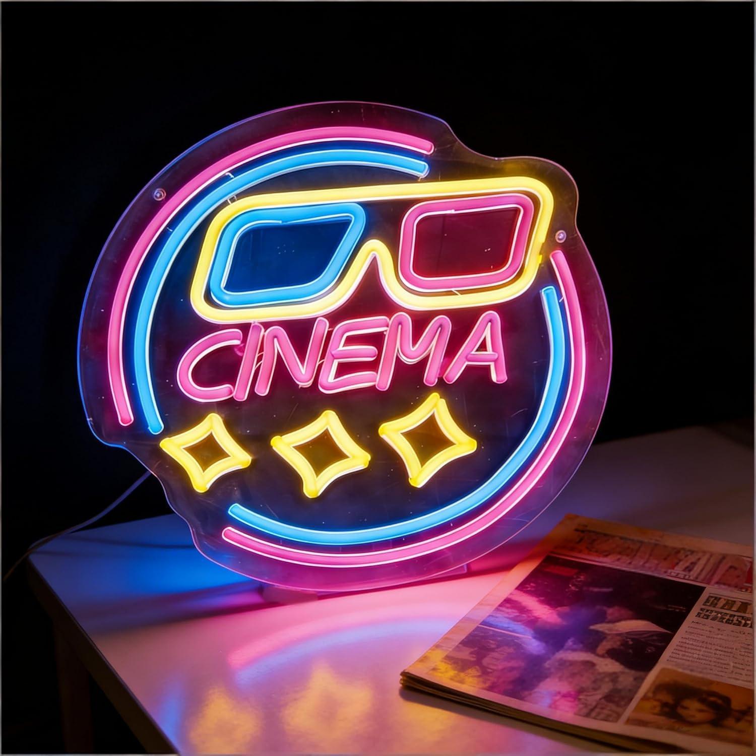 Letreiro Neon de Cinema com LE - Home Cinema Wall Lights avaliação e preço