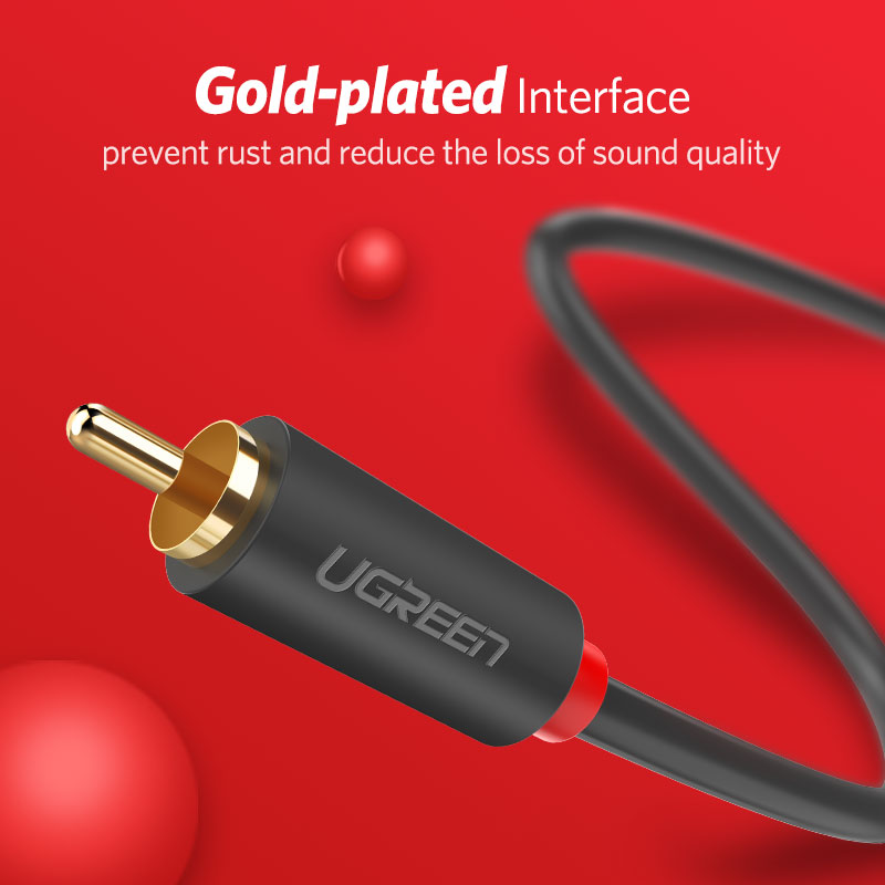 2RCA para 2 UGREEN RCA Macho p - Genius Home Cinema avaliação e preço