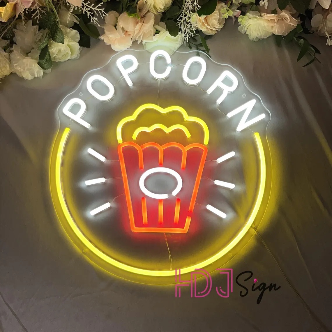 Letreiro de Neon LED de Pipoca - Home Cinema Wall Lights avaliação e preço