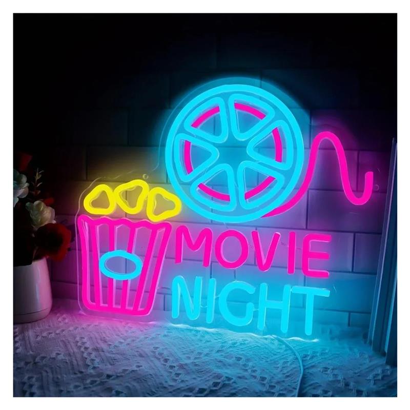 Letreiro Neon para Noite de Ci - Home Cinema Wall Lights avaliação e preço