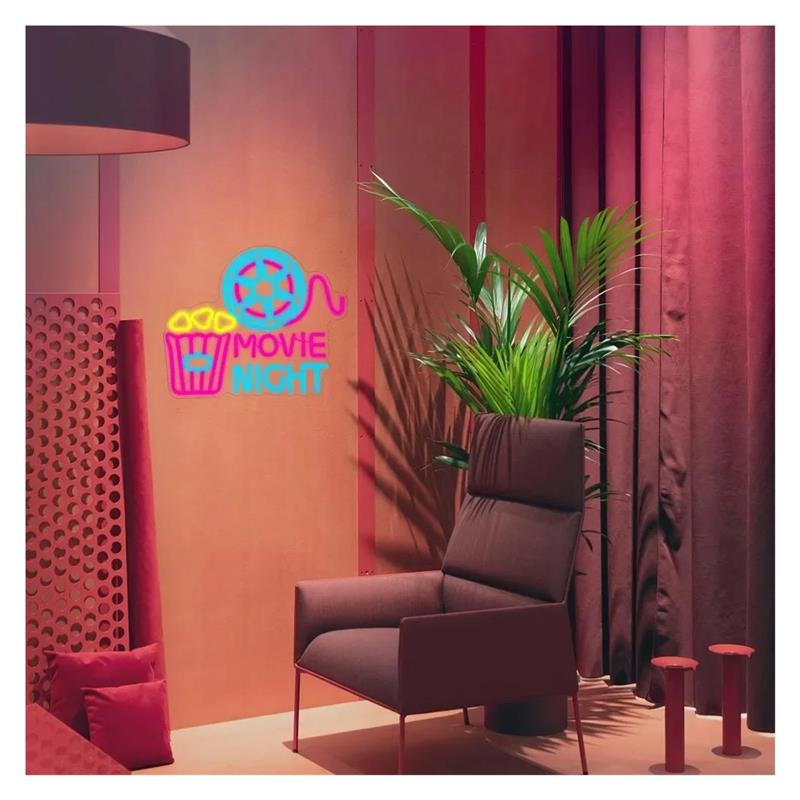 Letreiro Neon para Noite de Ci - Home Cinema Wall Lights avaliação e preço