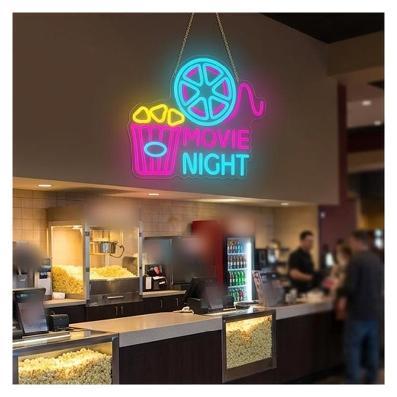 Letreiro Neon para Noite de Ci - Home Cinema Wall Lights avaliação e preço