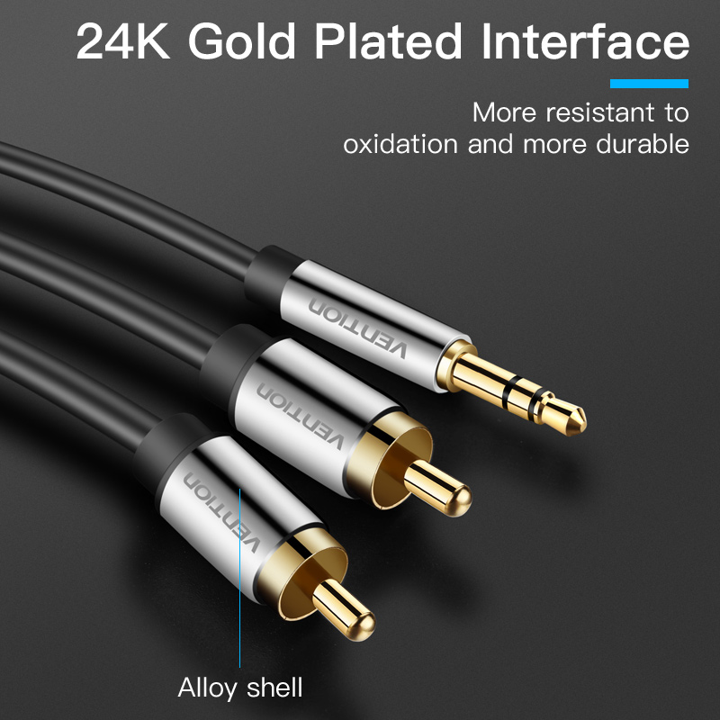 Vention cabo rca 3.5 para 2rca - Genius Home Cinema avaliação e preço
